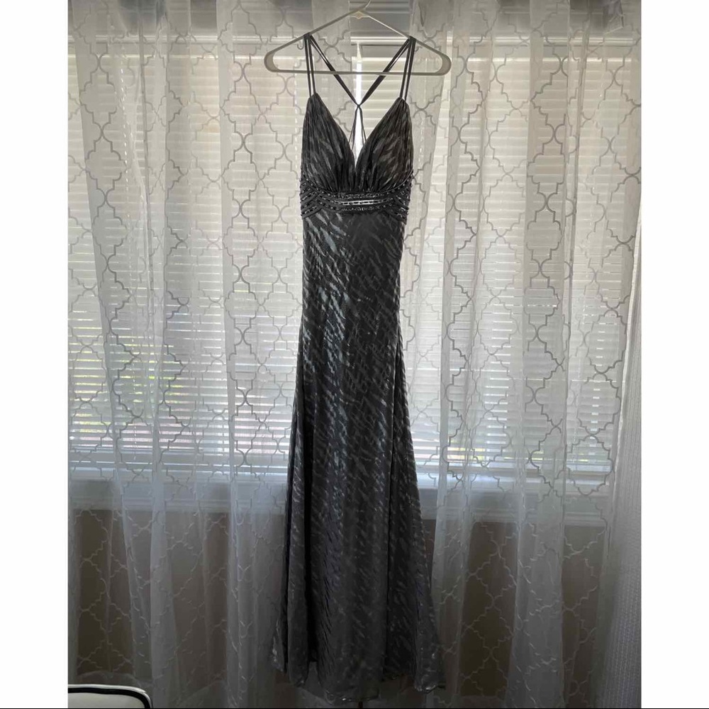 Silver lamè gown